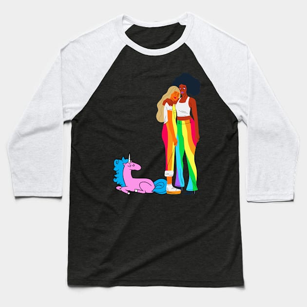 unicorn pride lovers Baseball T-Shirt by CatheBelan